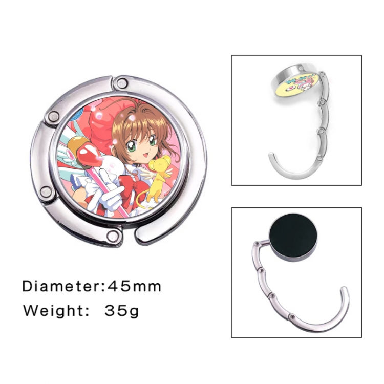 Card Captor Sakura Anime folding bag hanger table edge bag hook 45mm