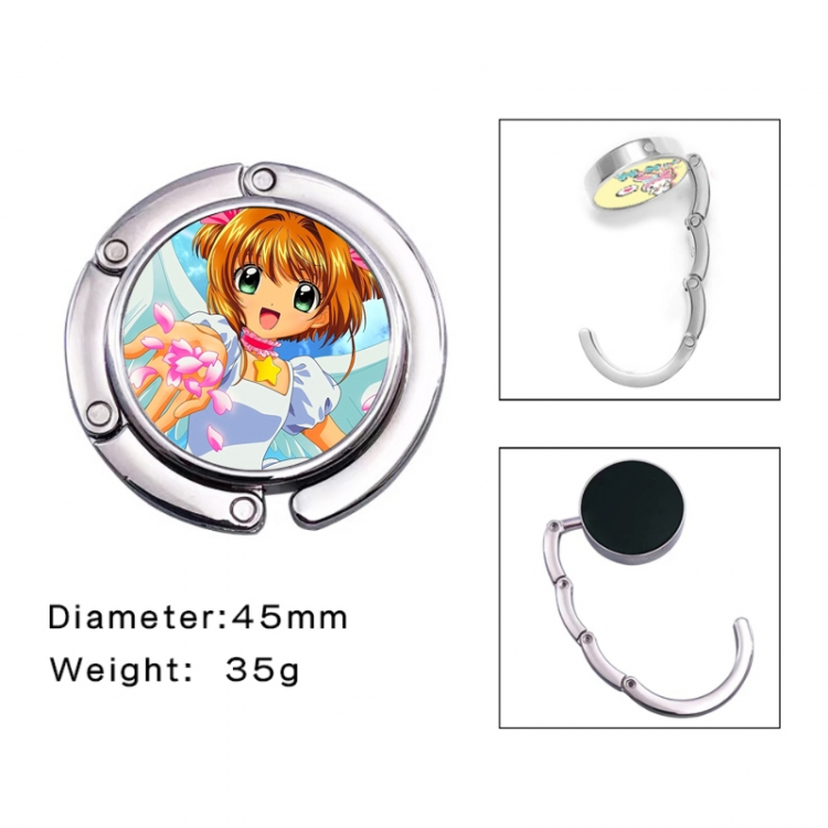 Card Captor Sakura Anime folding bag hanger table edge bag hook 45mm