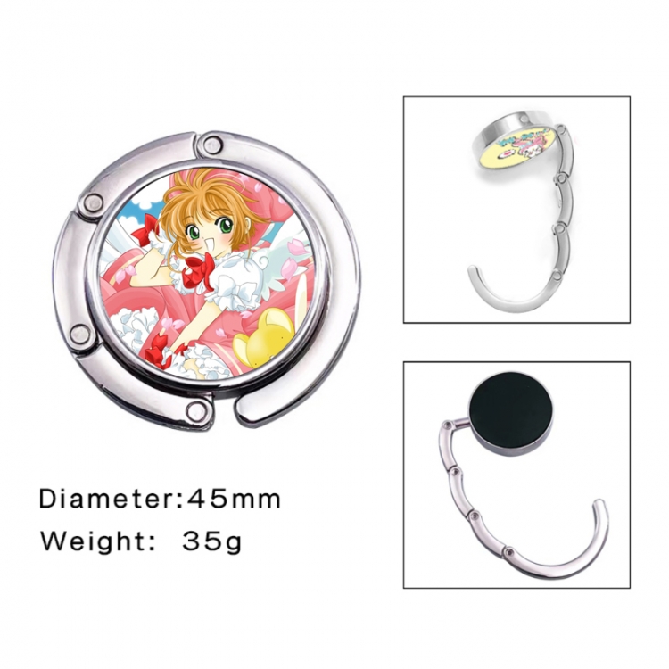 Card Captor Sakura Anime folding bag hanger table edge bag hook 45mm