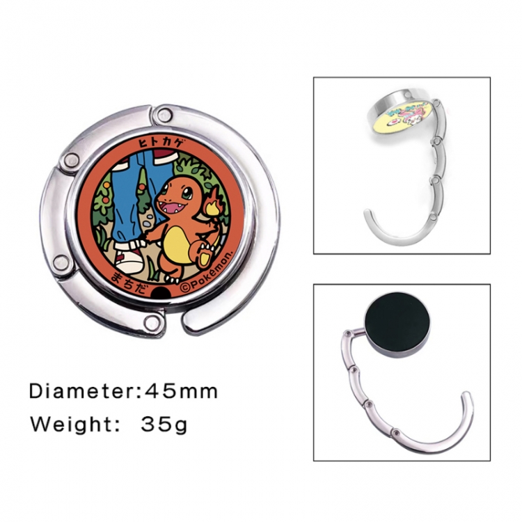 Pokemon Anime folding bag hanger table edge bag hook 45mm