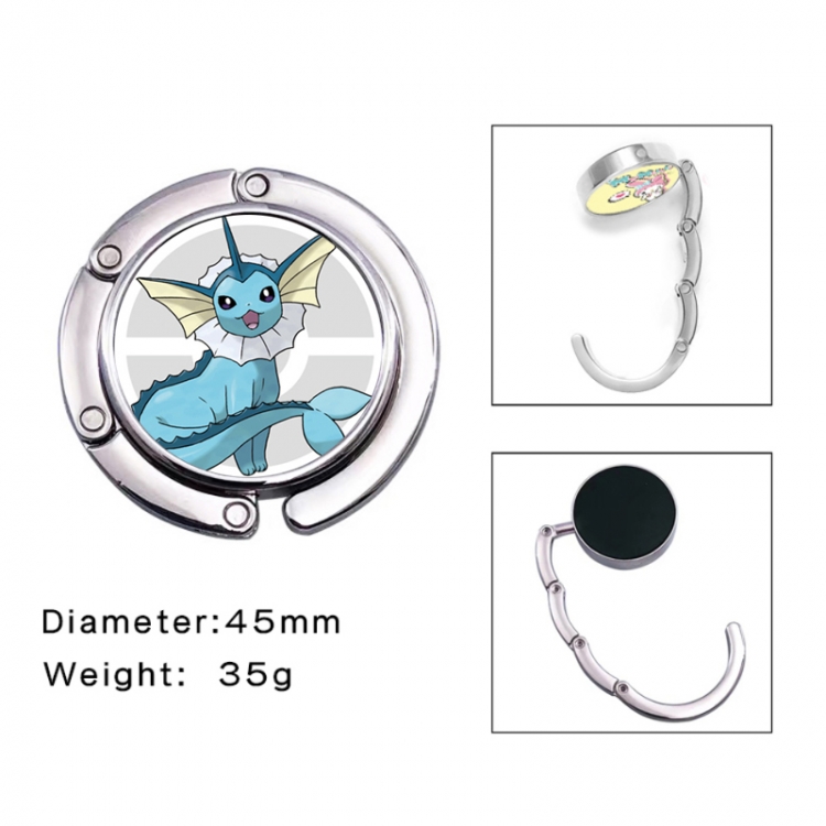 Pokemon Anime folding bag hanger table edge bag hook 45mm