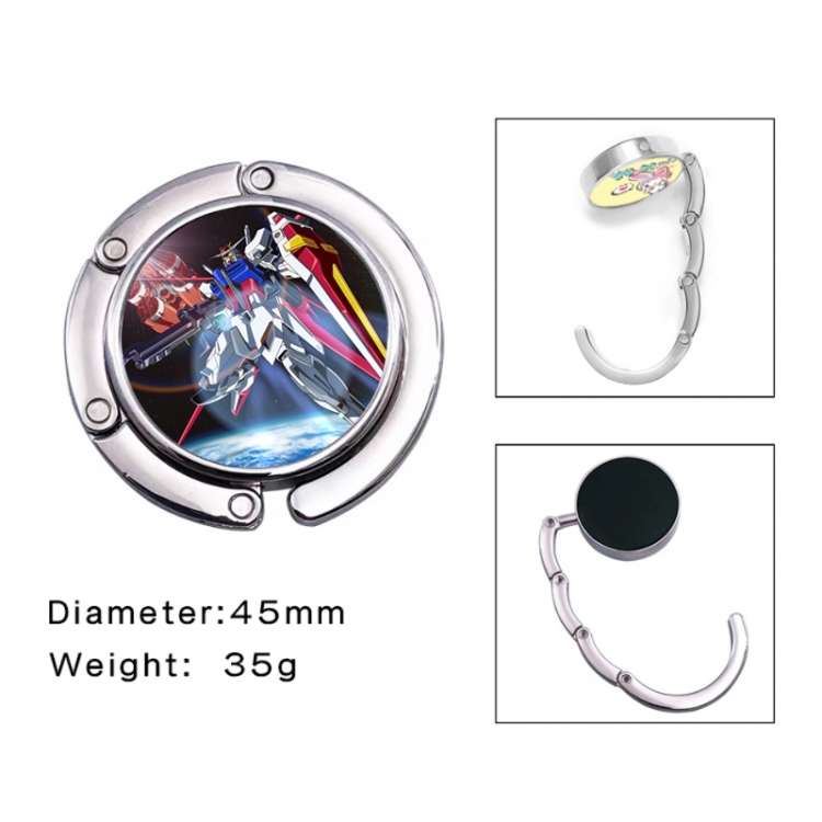 Gundam Anime folding bag hanger table edge bag hook 45mm