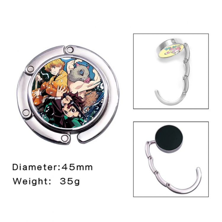 Demon Slayer Kimets Anime folding bag hanger table edge bag hook 45mm
