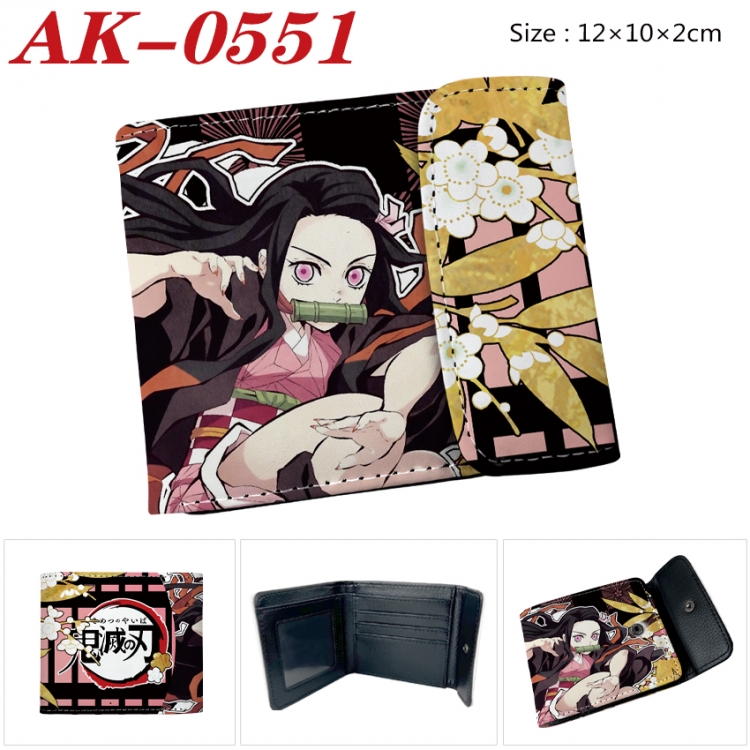 Demon Slayer Kimets Anime PU leather full color buckle 20% off wallet 12X10X2CM AK-0551