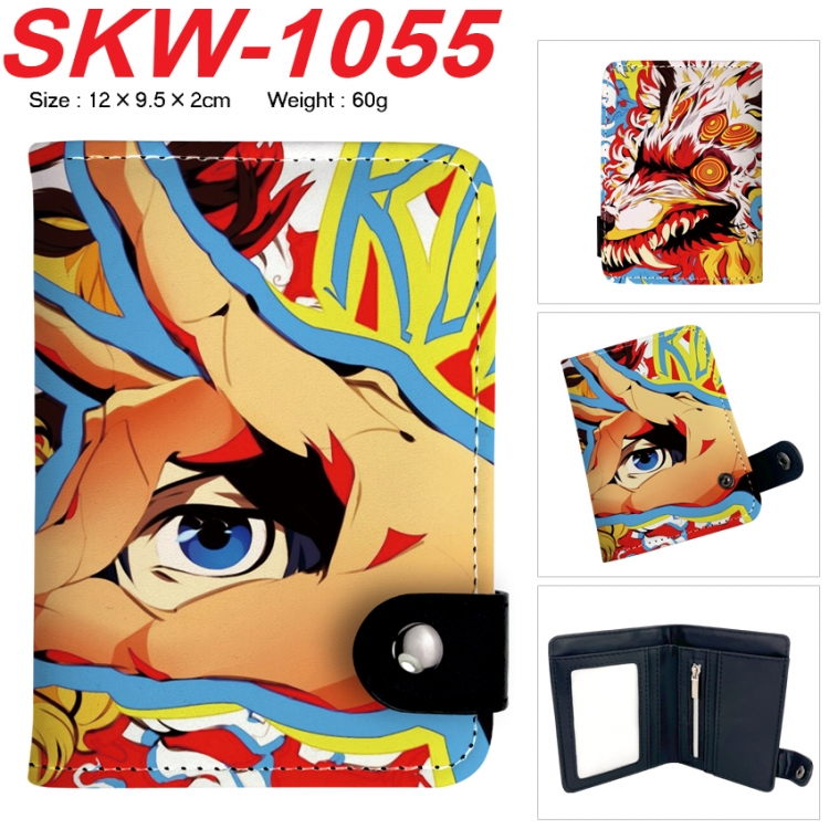 Chainsawman Anime vertical button folding wallet 12X9.5X2CM 60g SKW-1055
