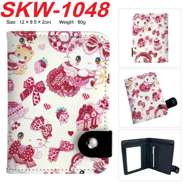 sanrio Anime vertical button folding wallet 12X9.5X2CM 60g