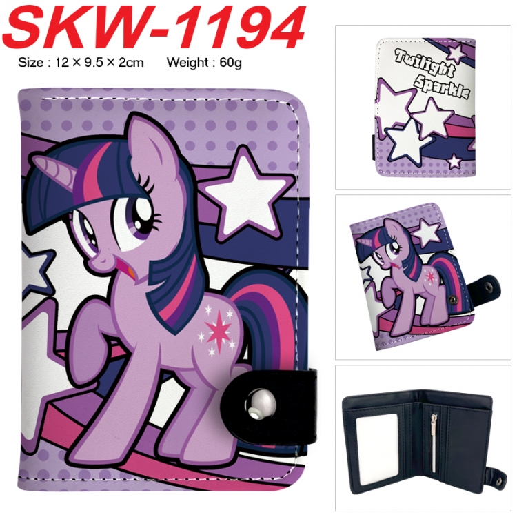 My Little Pony Anime vertical button folding wallet 12X9.5X2CM 60g