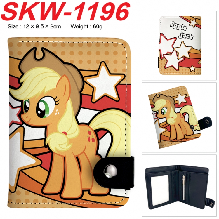 My Little Pony Anime vertical button folding wallet 12X9.5X2CM 60g