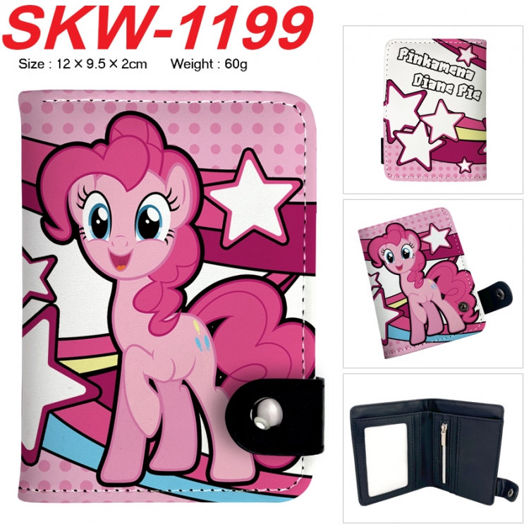 My Little Pony Anime vertical button folding wallet 12X9.5X2CM 60g