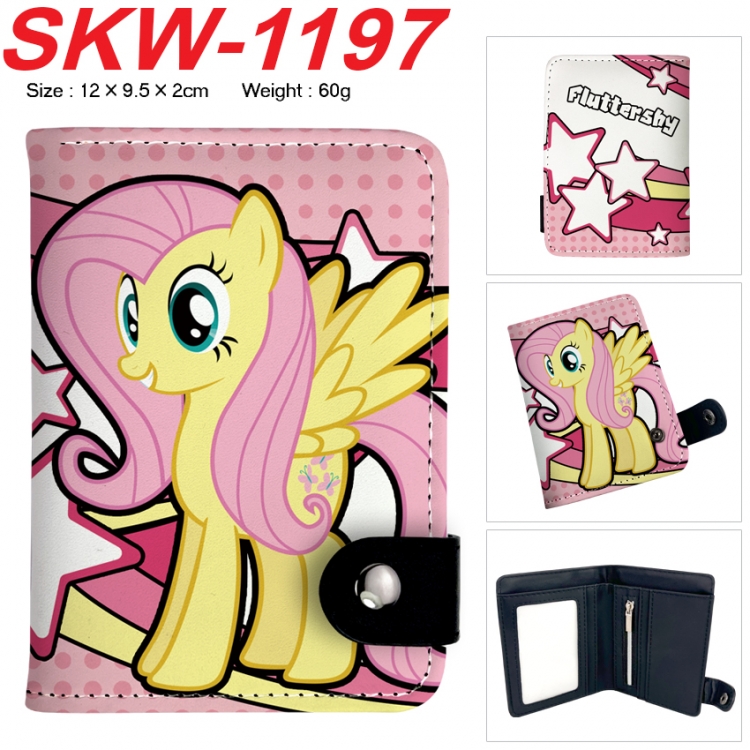 My Little Pony Anime vertical button folding wallet 12X9.5X2CM 60g