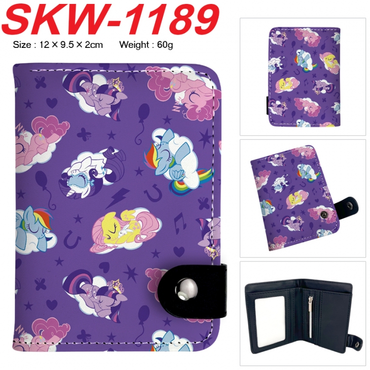 My Little Pony Anime vertical button folding wallet 12X9.5X2CM 60g