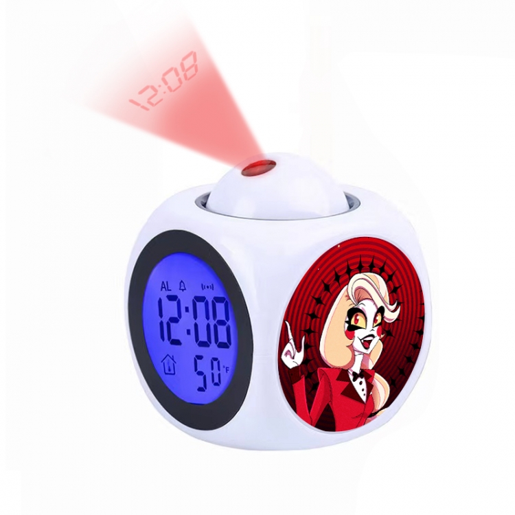 Hazbin Hotel Anime projection alarm clock electronic clock 8x8x10cm