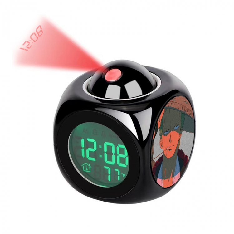 One Piece Anime projection alarm clock electronic clock 8x8x10cm