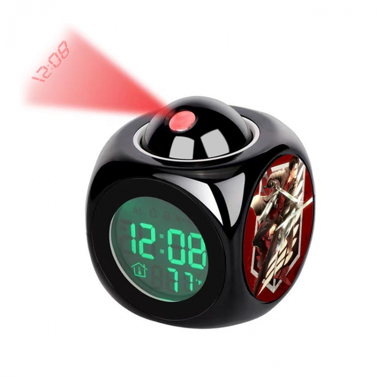 Shingeki no Kyojin Anime projection alarm clock electronic clock 8x8x10cm