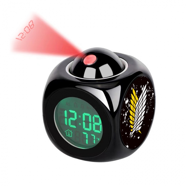 Shingeki no Kyojin Anime projection alarm clock electronic clock 8x8x10cm