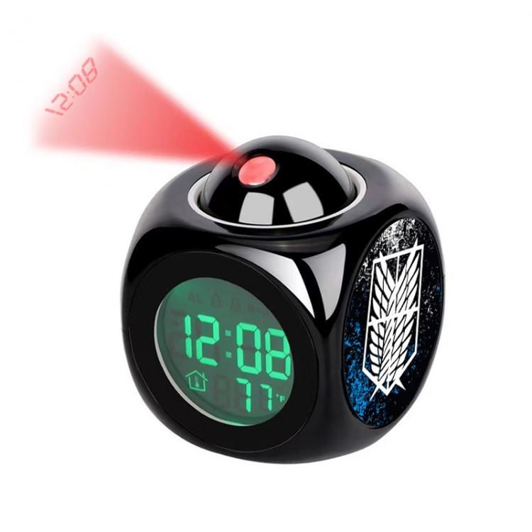 Shingeki no Kyojin Anime projection alarm clock electronic clock 8x8x10cm