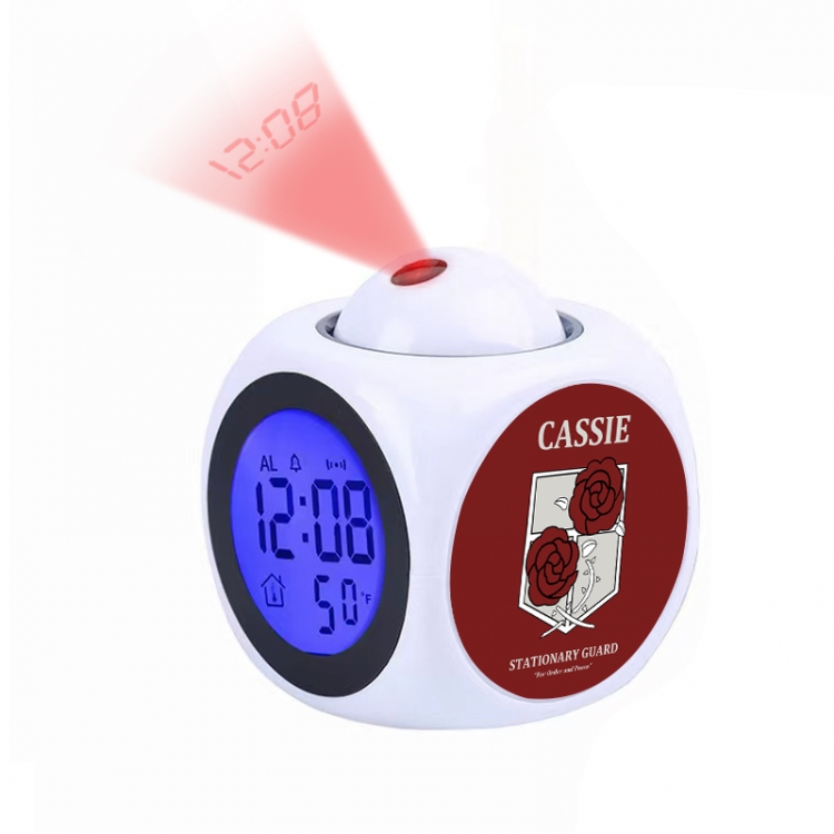 Shingeki no Kyojin Anime projection alarm clock electronic clock 8x8x10cm