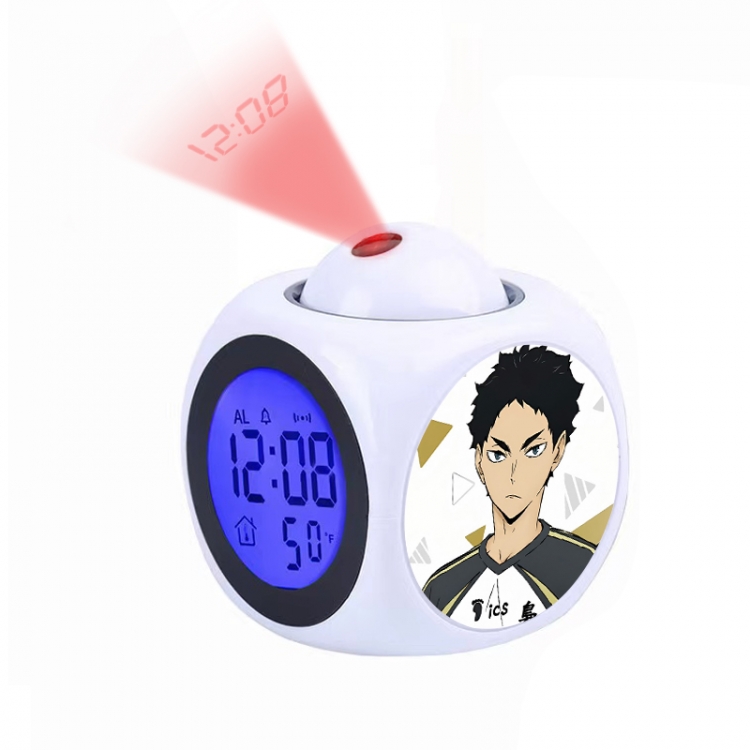 Haikyuu!! Anime projection alarm clock electronic clock 8x8x10cm