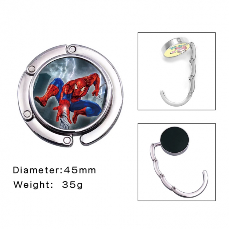 Spiderman Anime folding bag hanger table edge bag hook 45mm