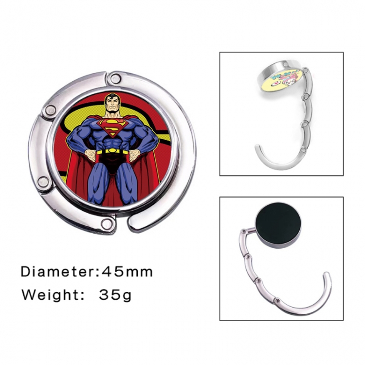 Superman Anime folding bag hanger table edge bag hook 45mm
