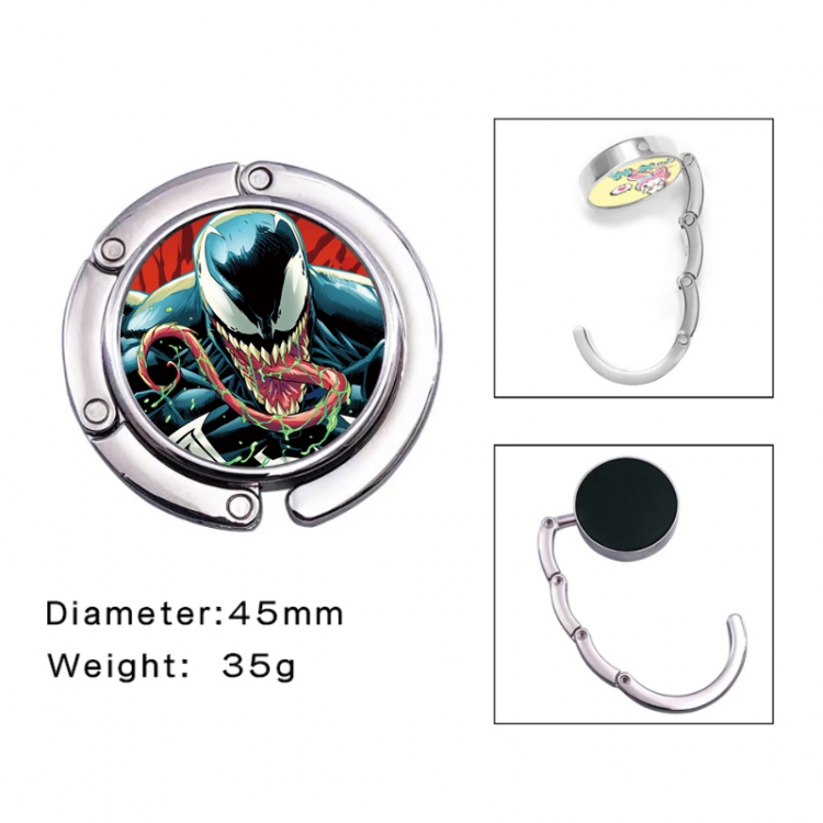 venom Anime folding bag hanger table edge bag hook 45mm