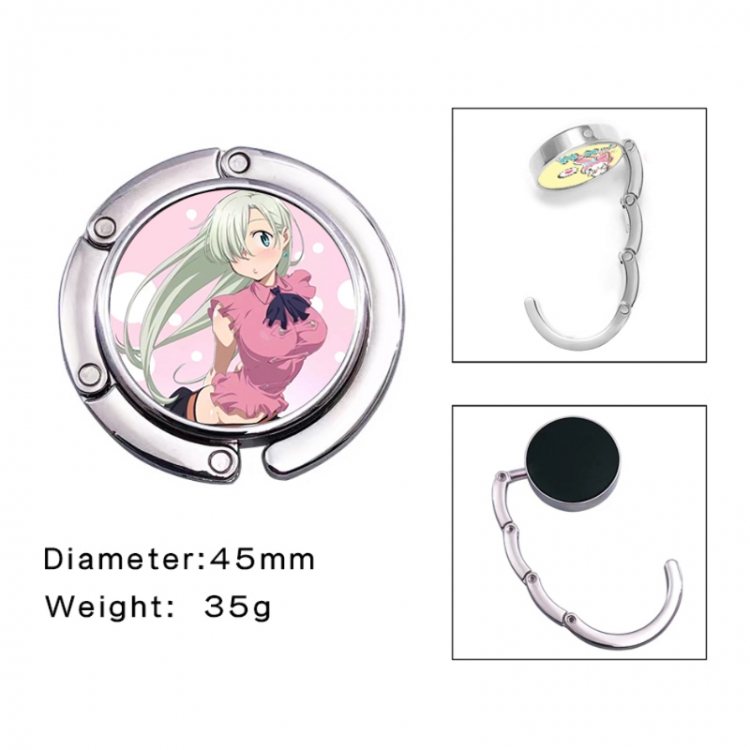 The Seven Deadly Sins Anime folding bag hanger table edge bag hook 45mm