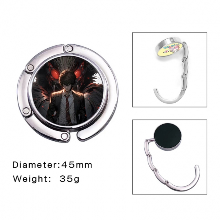Death note Anime folding bag hanger table edge bag hook 45mm