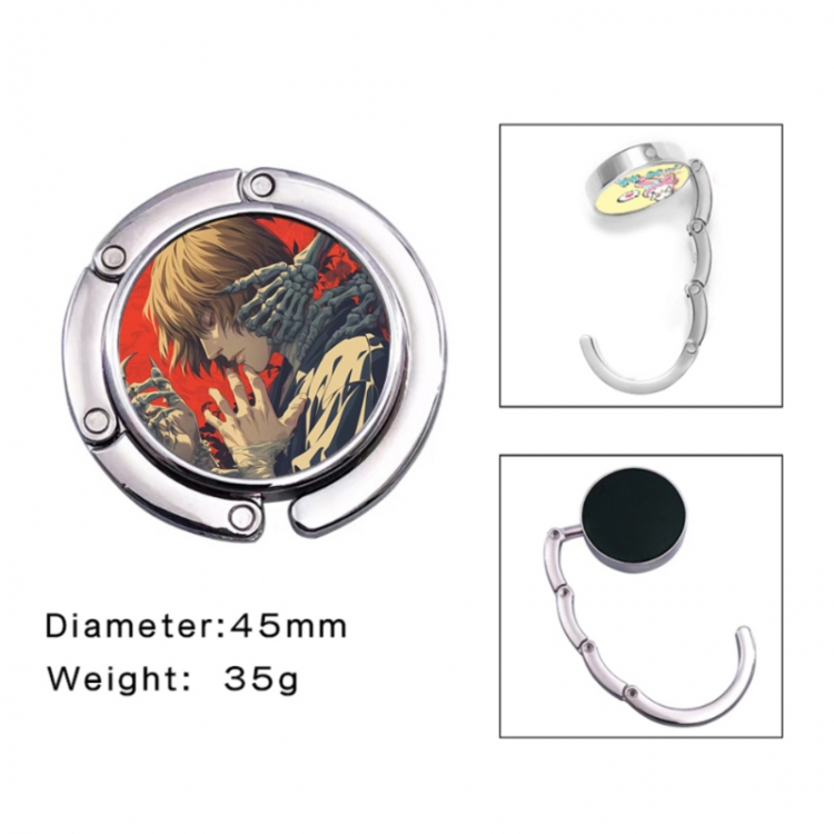 Death note Anime folding bag hanger table edge bag hook 45mm