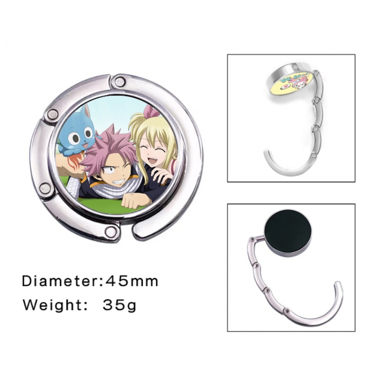 Fairy tail Anime folding bag hanger table edge bag hook 45mm