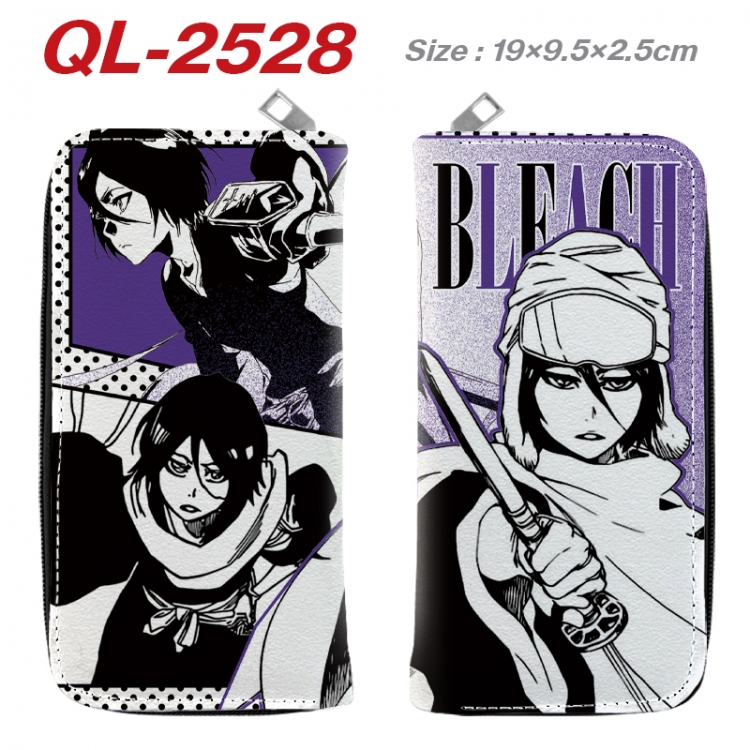 Bleach Anime peripheral PU leather full-color long zippered wallet 19.5x9.5x2.5cm