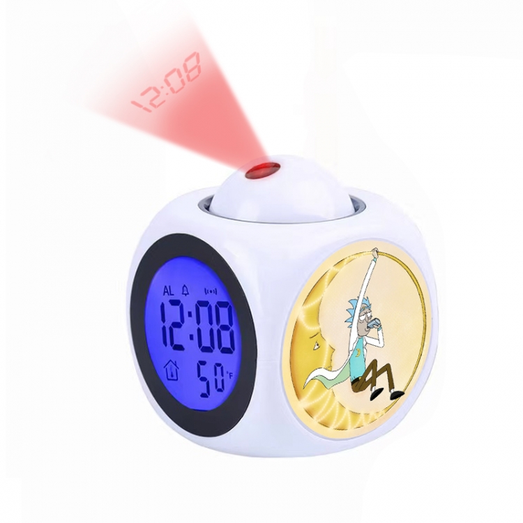 Rick and Morty Anime projection alarm clock electronic clock 8x8x10cm