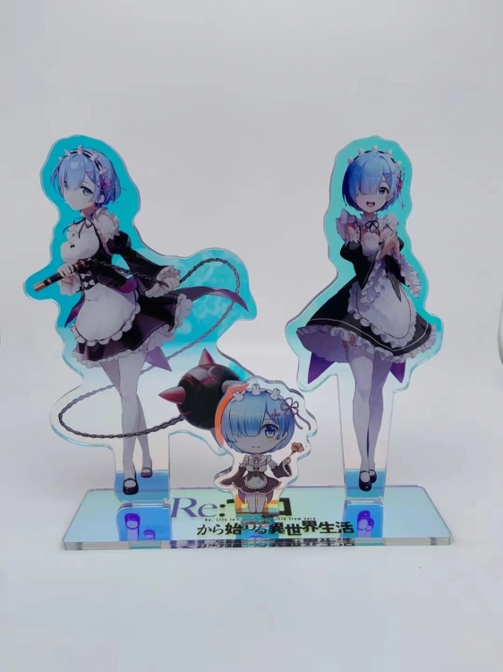 Re:Zero kara Hajimeru Isekai Seikatsu Sandwich acrylic rainbow effect triple insertion acrylic Standing Plates 15cm 15cm