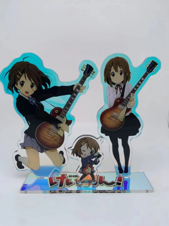 K-ON! Sandwich acrylic rainbow effect triple insertion acrylic Standing Plates 15cm 15cm 6cm