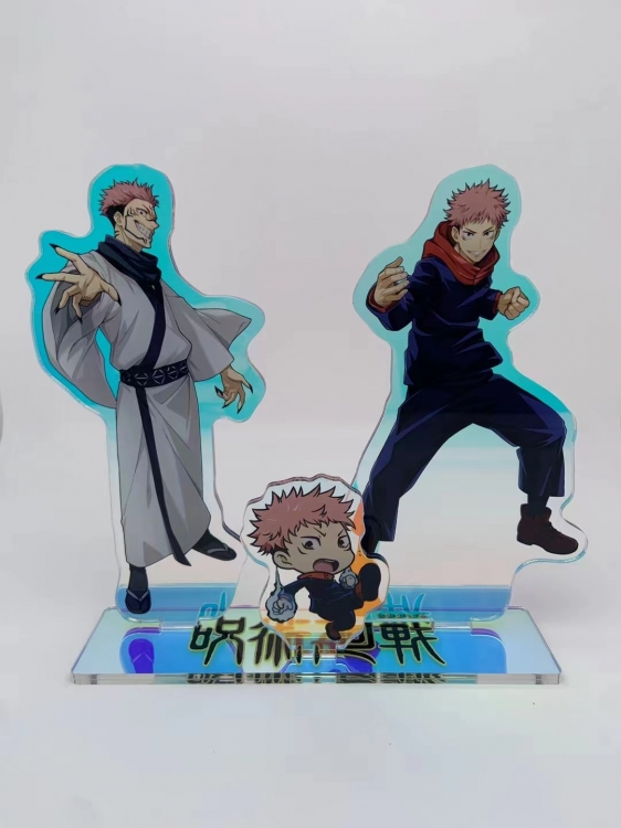 Jujutsu Kaisen Sandwich acrylic rainbow effect triple insertion acrylic Standing Plates 15cm 15cm 6cm