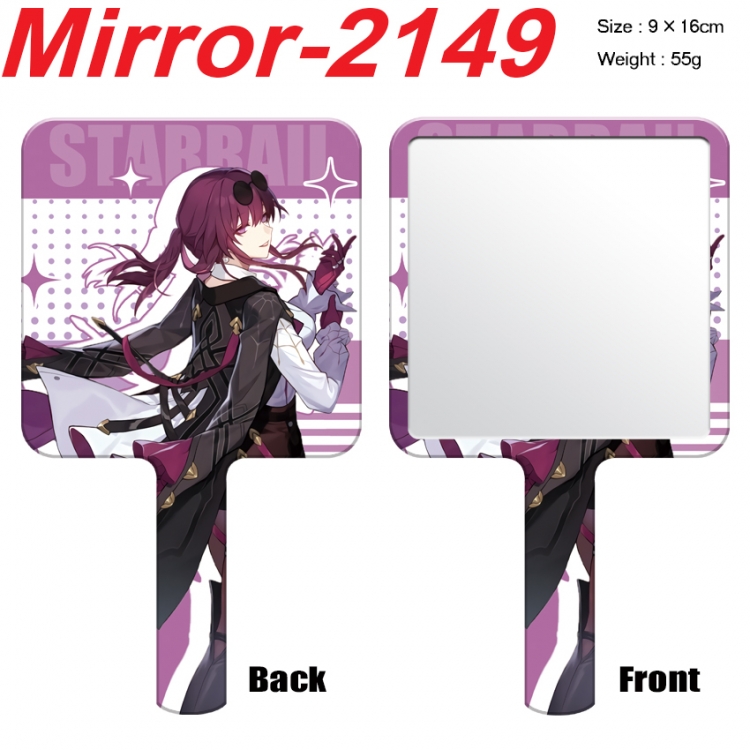 Honkai: Star Rail Anime peripheral UV printing handle small mirror portable makeup mirror 9x16cm