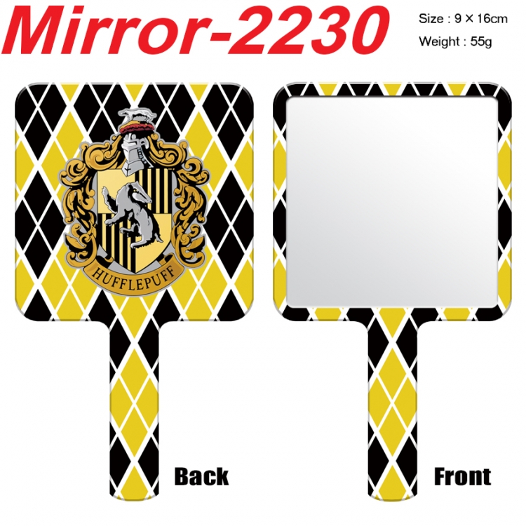Harry Potter Anime peripheral UV printing handle small mirror portable makeup mirror 9x16cm
