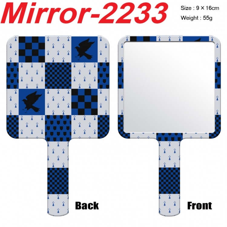 Harry Potter Anime peripheral UV printing handle small mirror portable makeup mirror 9x16cm