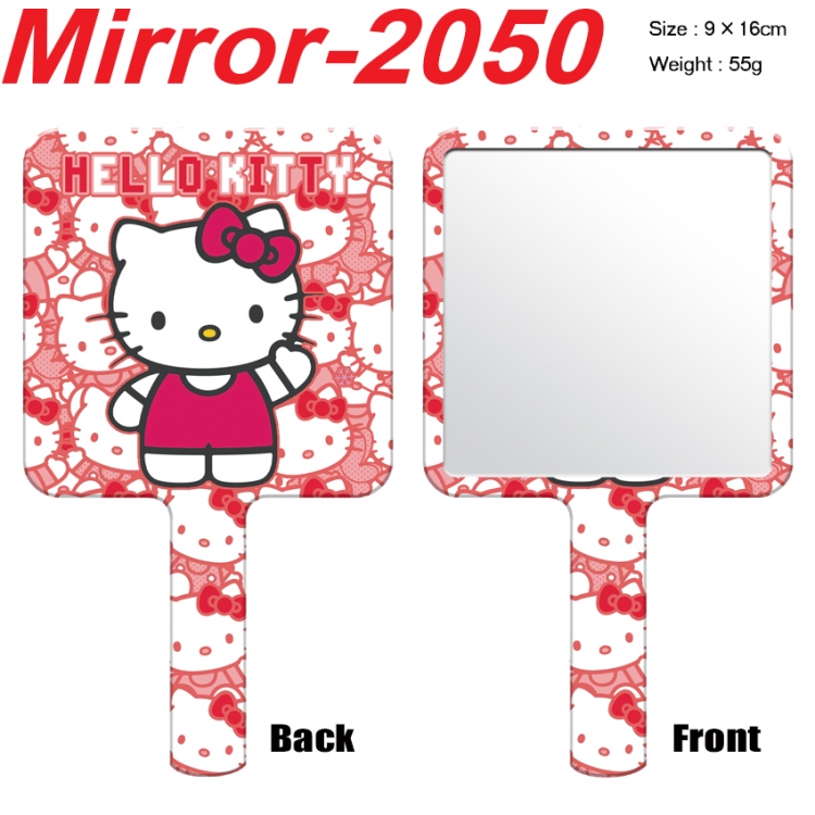 sanrio Anime peripheral UV printing handle small mirror portable makeup mirror 9x16cm