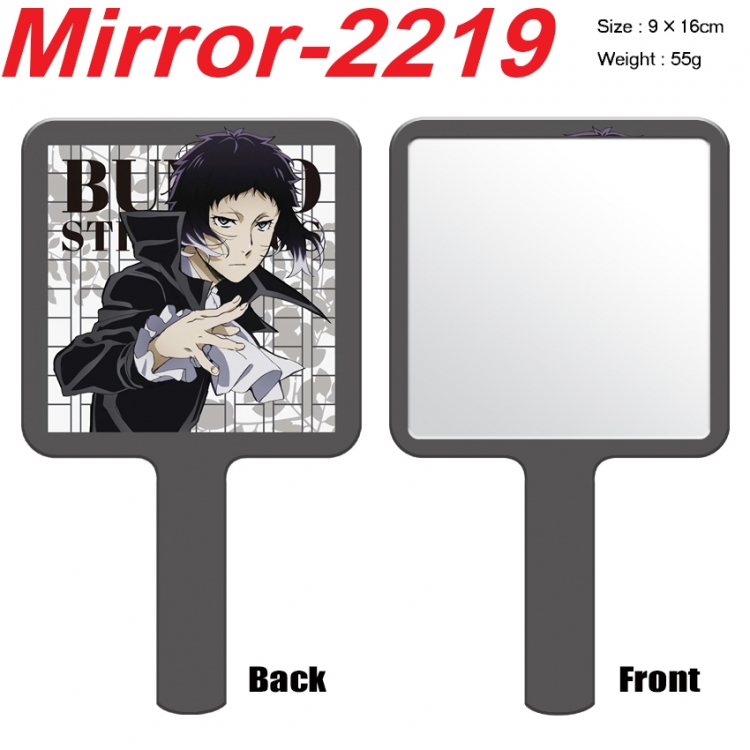 Bungo Stray Dogs Anime peripheral UV printing handle small mirror portable makeup mirror 9x16cm