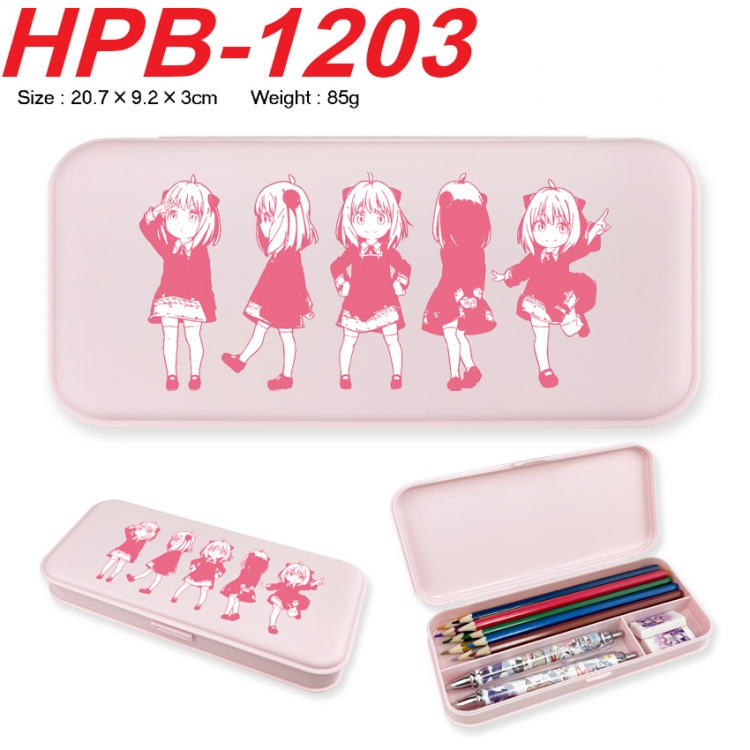  SPY x FAMILY Anime peripheral square UV printed PE material stationery box 20.7X9.2X3CM