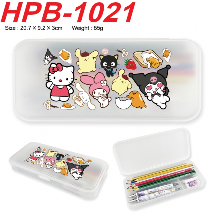 sanrio Anime peripheral square UV printed PE material stationery box 20.7X9.2X3CM