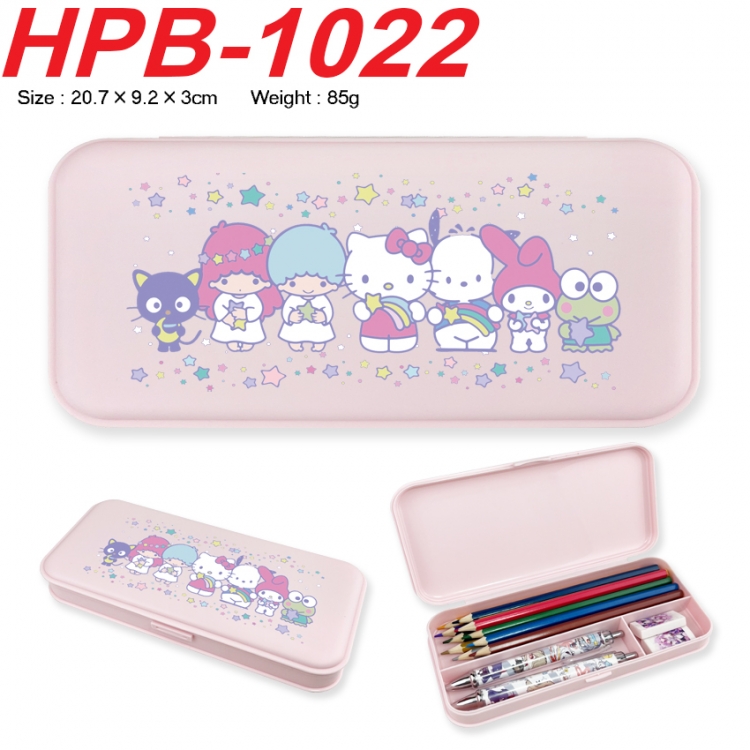 sanrio Anime peripheral square UV printed PE material stationery box 20.7X9.2X3CM