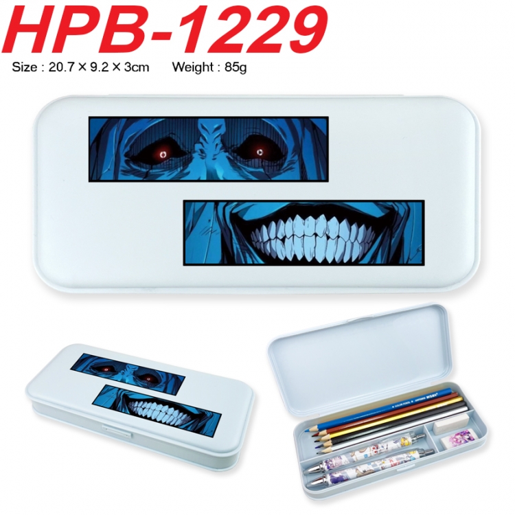 Solo Leveling:Arise Anime peripheral square UV printed PE material stationery box 20.7X9.2X3CM HPB-1229