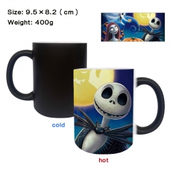 The Nightmare Before Christmas Anime peripherals color changing ceramic cup tea cup mug 9.5X8.2cm
