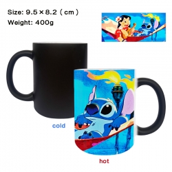 Lilo & Stitch Anime peripherals color changing ceramic cup tea cup mug 9.5X8.2cm