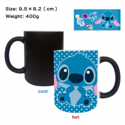 Lilo & Stitch Anime peripherals color changing ceramic cup tea cup mug 9.5X8.2cm