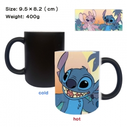 Lilo & Stitch Anime peripherals color changing ceramic cup tea cup mug 9.5X8.2cm