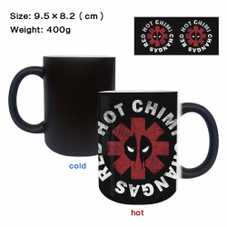 Deadpool Anime peripherals color changing ceramic cup tea cup mug 9.5X8.2cm