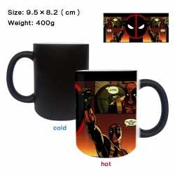 Deadpool Anime peripherals color changing ceramic cup tea cup mug 9.5X8.2cm