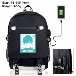 BLUE LOCK canvas USB backpack ...